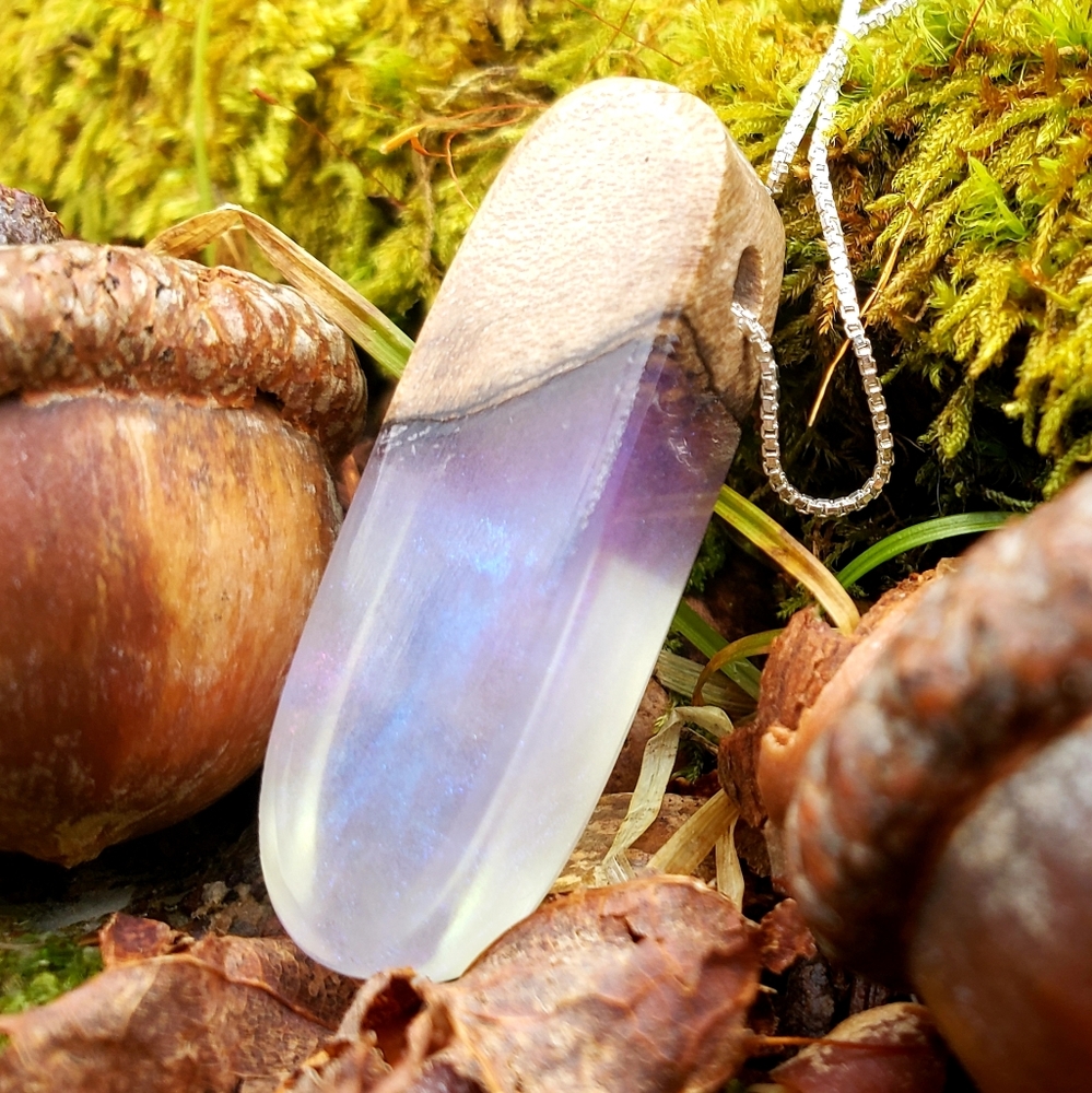 Hybrid pendant with chain. 16" or 18"